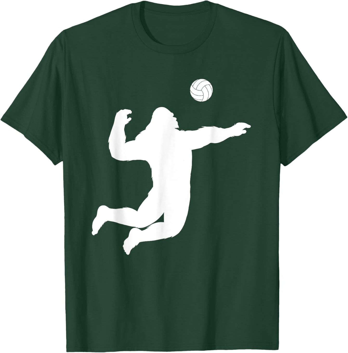 Bigfoot Volleyball Spike T-Shirt - T-Shirt | Forest