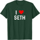I Love Seth Distressed Heart T-Shirt - T-Shirt | Forest