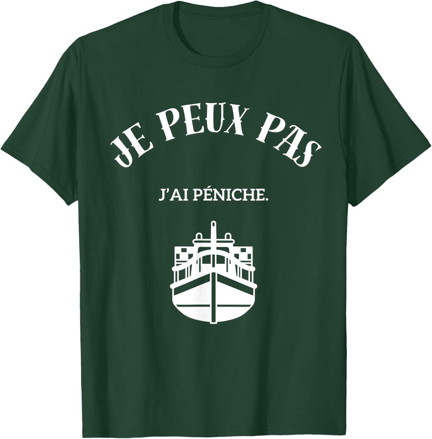 I can't, I have a barge. , Black, S T-Shirt - T-Shirt | Forest