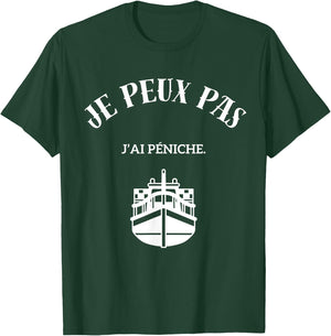 I can't, I have a barge. , Black, S T-Shirt - T-Shirt | Forest