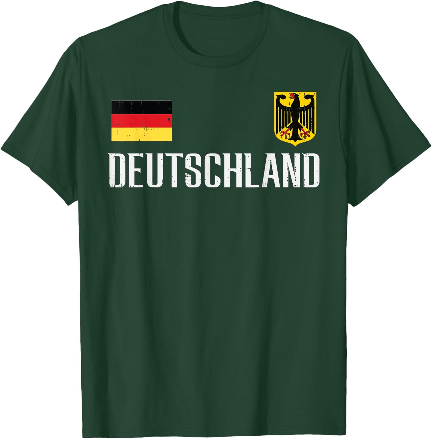 Germany Flag Deutschland Football Soccer Fan Men Women Kids T-Shirt - T-Shirt | Forest