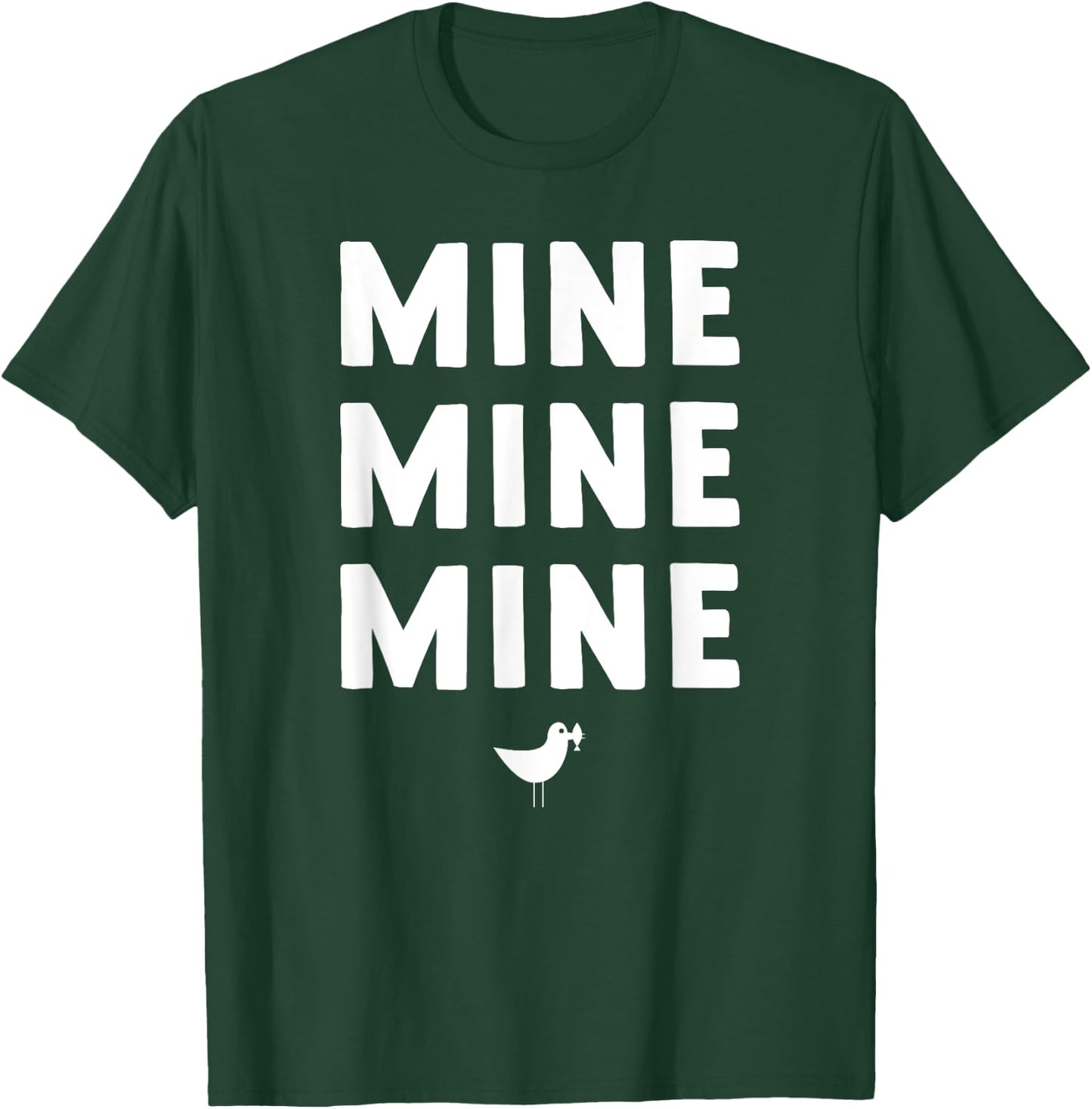 MINE MINE MINE Gull with Fish T-Shirt - T-Shirt | Forest
