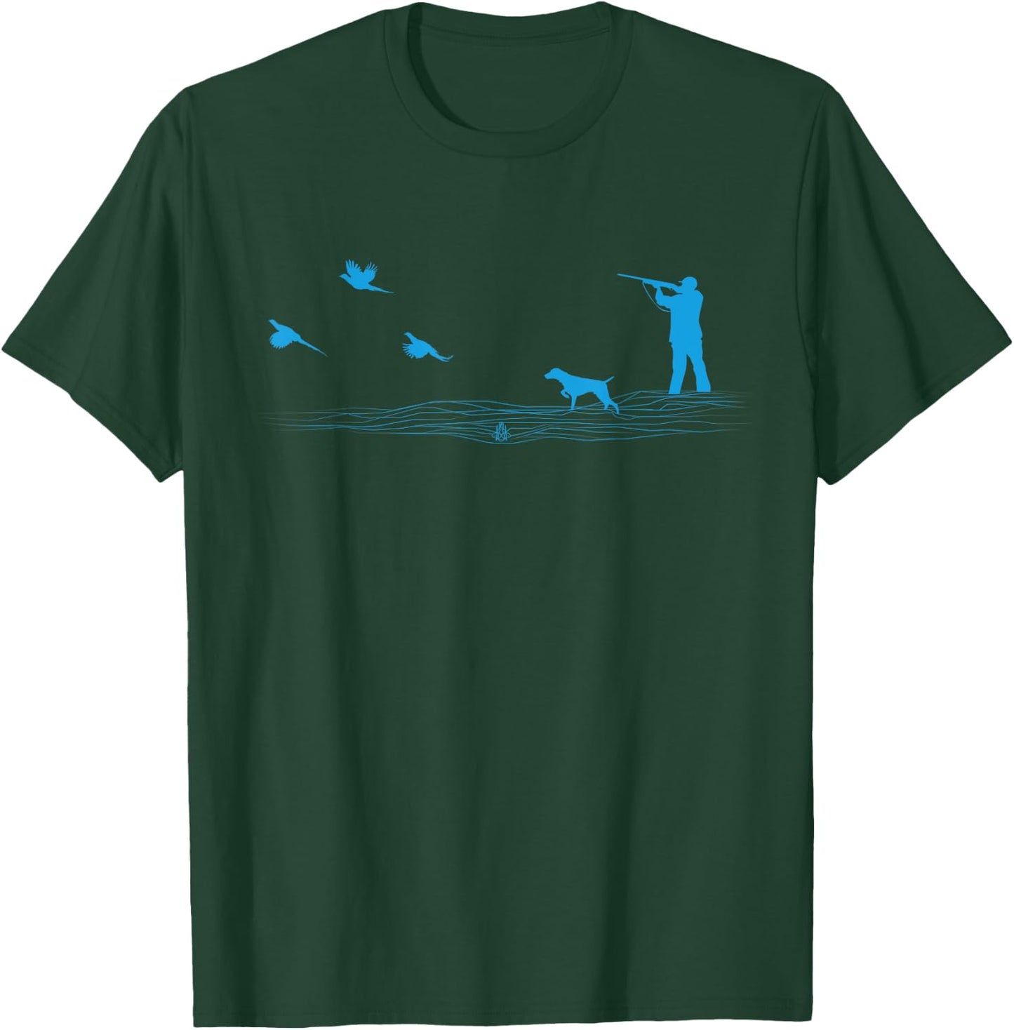 Flying Pheasant Graphic Upland Bird Hunter Dog Hunting T-Shirt - T-Shirt | Forest