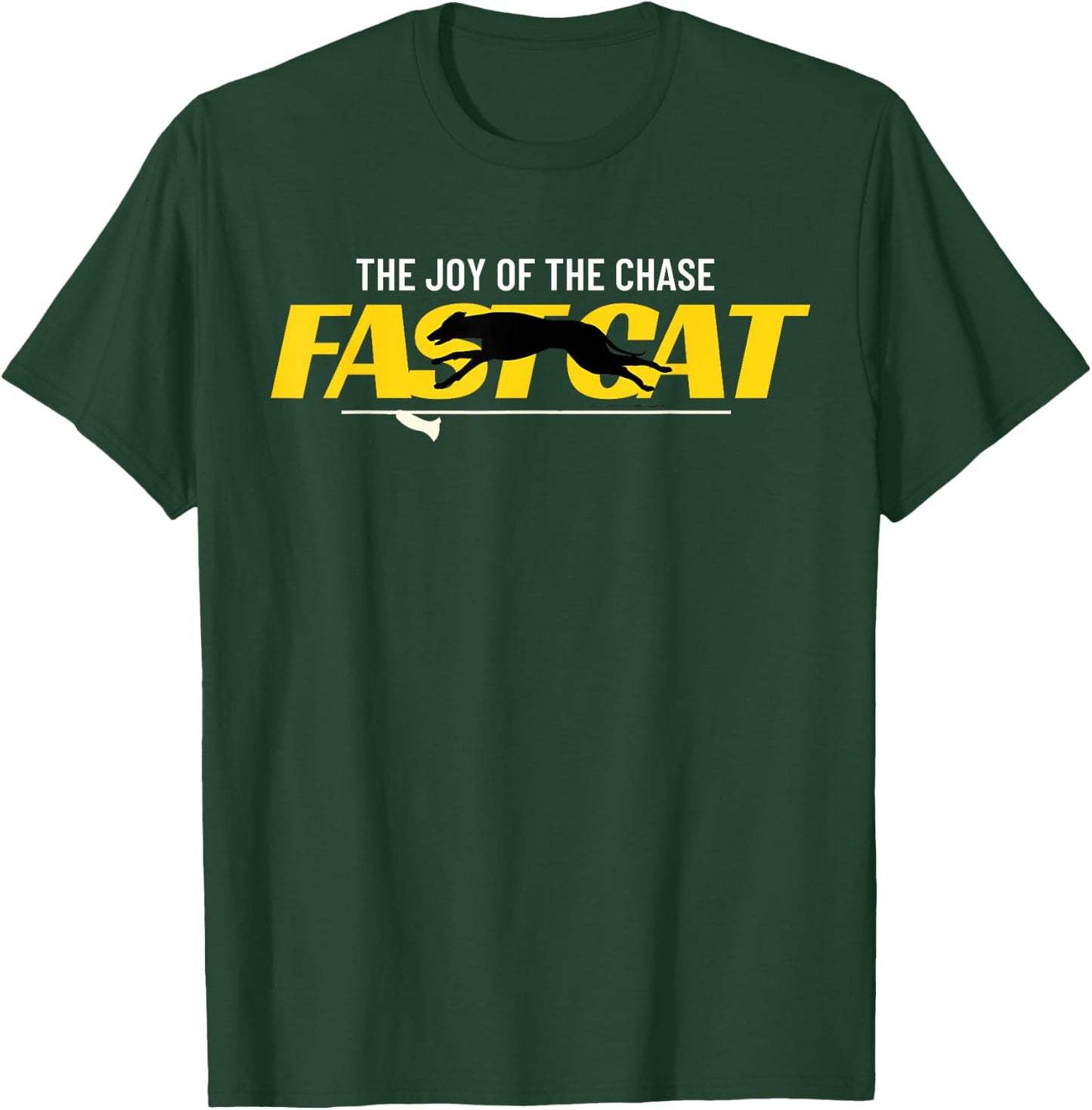 Funny Vintage Fast Cat Dog Sport Men Women Kids T-Shirt - T-Shirt | Forest