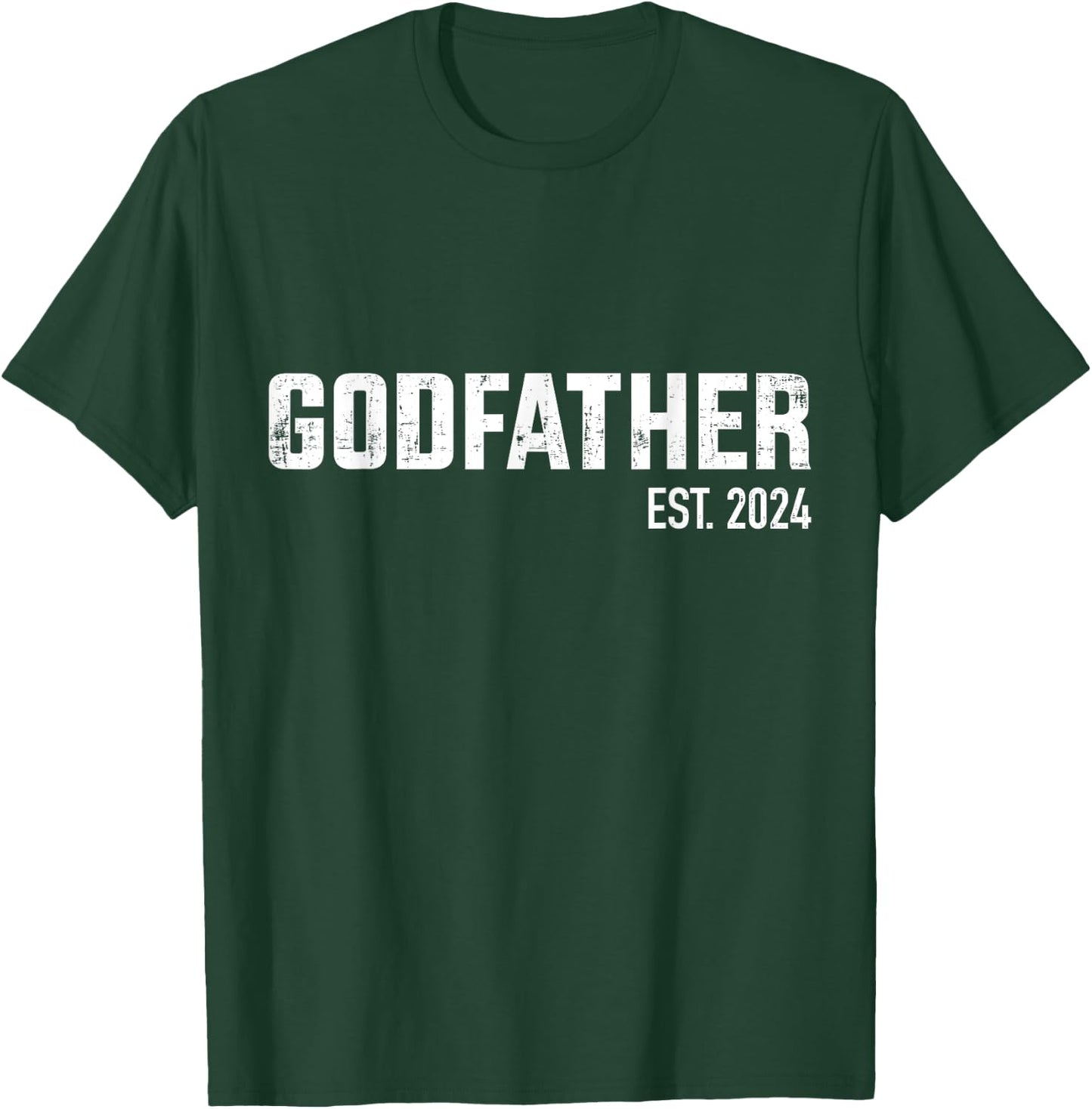 Godfather est. 2024 for pregnancy announcement baby shower T-Shirt - T-Shirt | Forest
