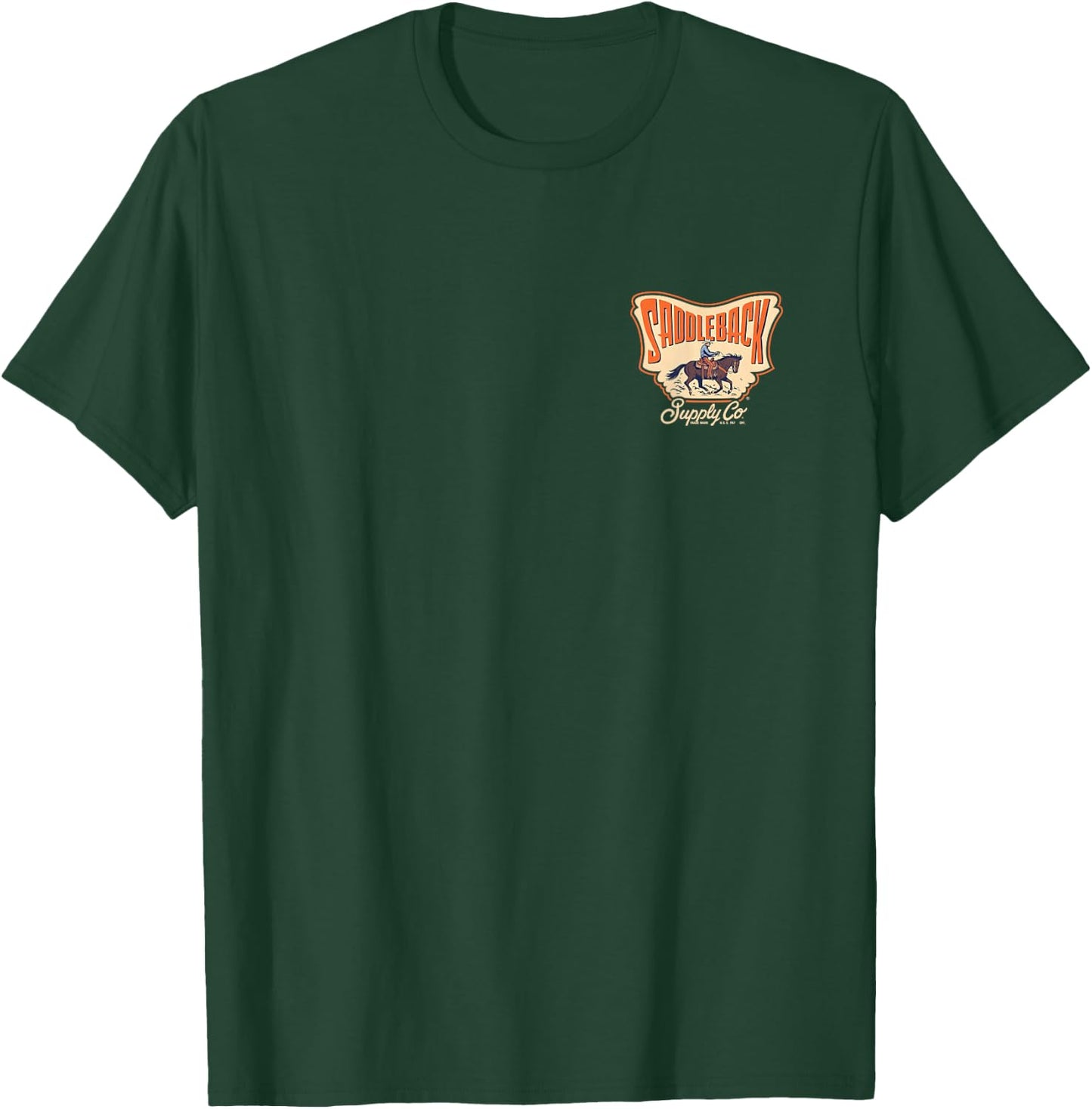 Riding Out West Cowboy Graphic Country Lightweight Graphic T-Shirt - T-Shirt | Forest