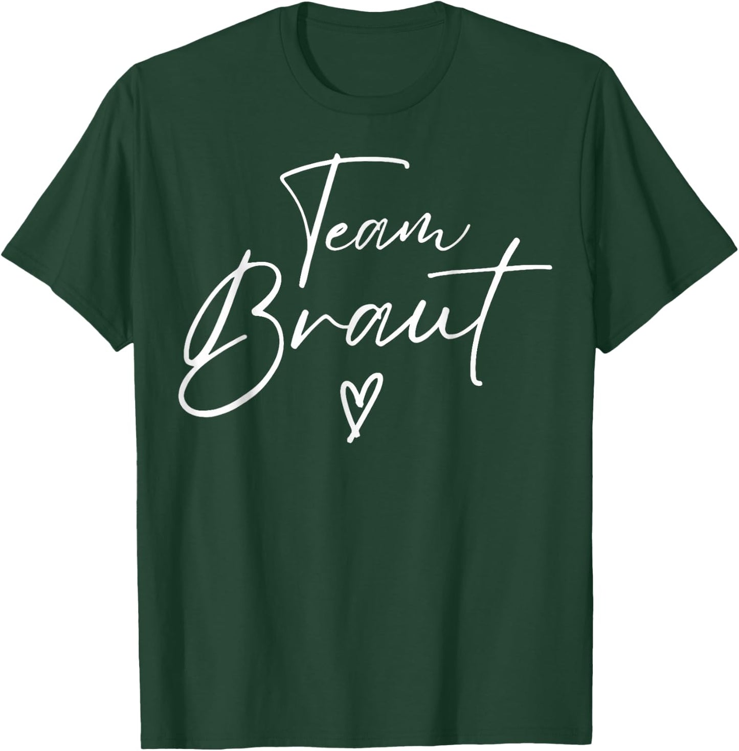 JGA Bride Team Bride Stag Night Subtle Heart T-Shirt - T-Shirt | Forest
