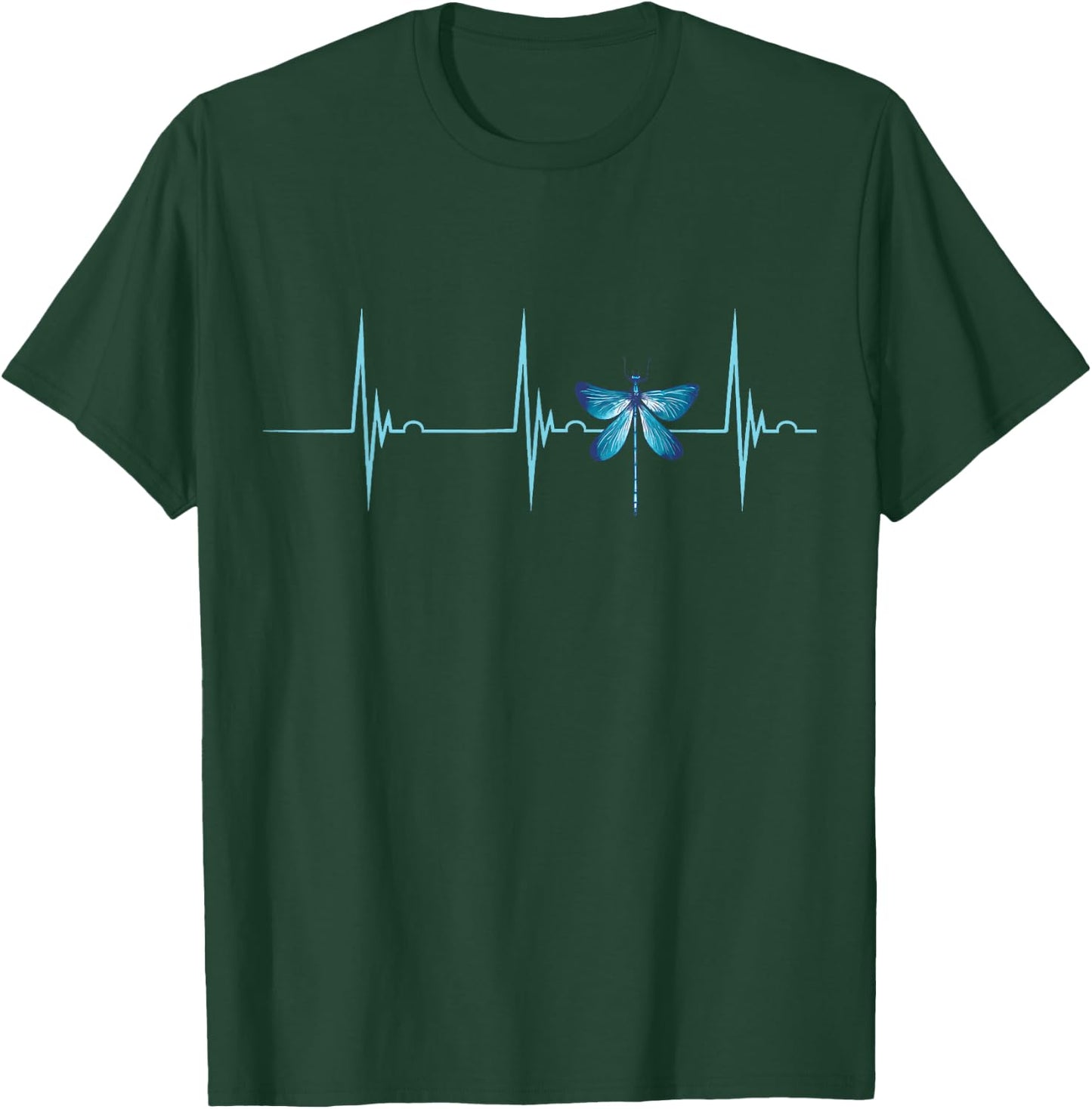 Dragonflies Nature Insect Heartbeat EKG Pulse Dragonfly T-Shirt - T-Shirt | Forest
