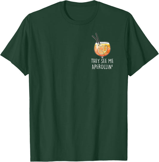 THEY SEE ME APEROLLIN' I OFFICIAL SPRITZ CLUB Fun , black T-Shirt - T-Shirt | Forest