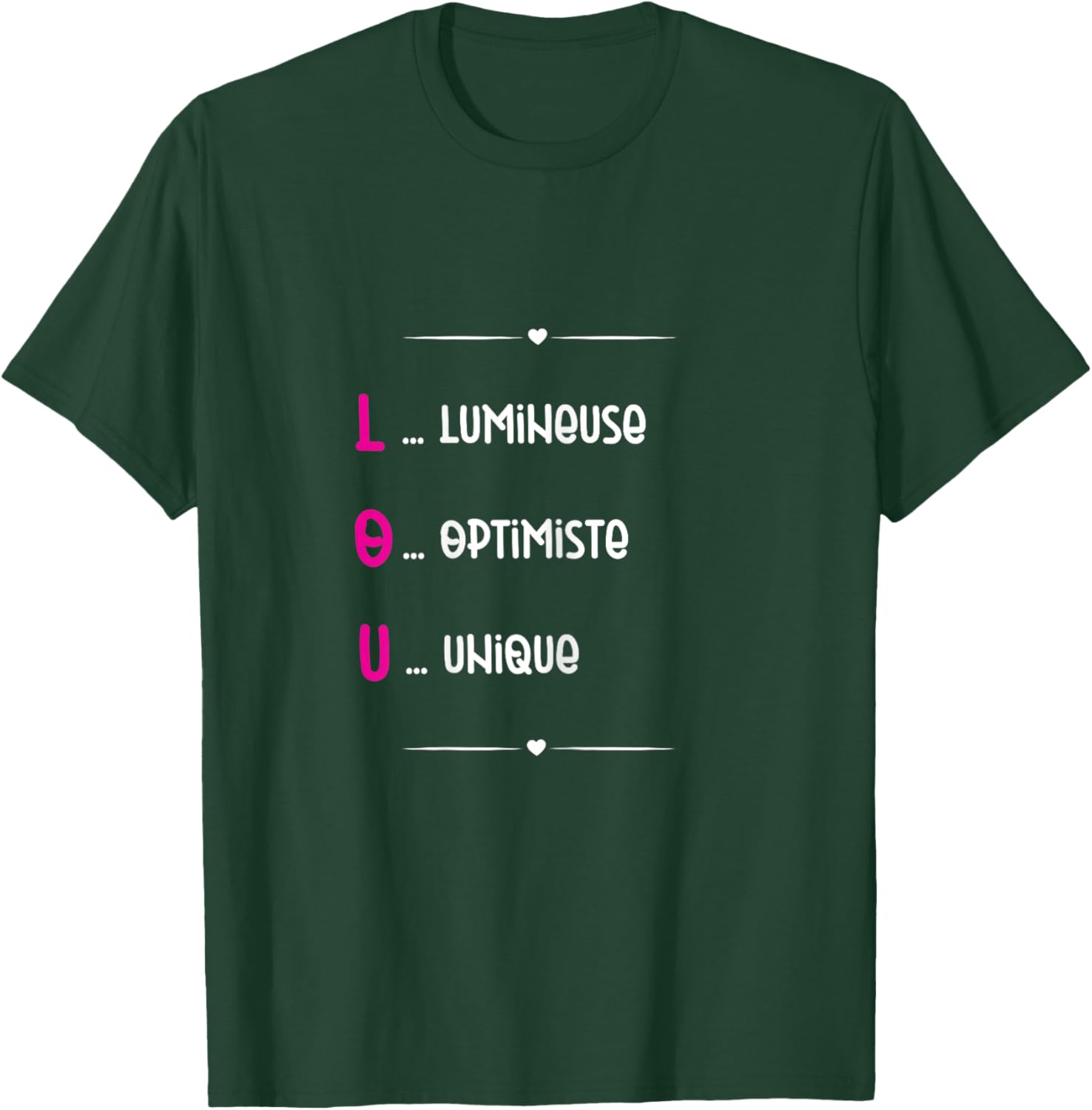 Lou Prenom Personnalisé Femme Cadeau Prenom Lou Girls' , Black T-Shirt - T-Shirt | Forest