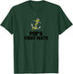 Kids Pop's First Mate Grandson Granddaughter Boat Grandpa T-Shirt - T-Shirt | Forest