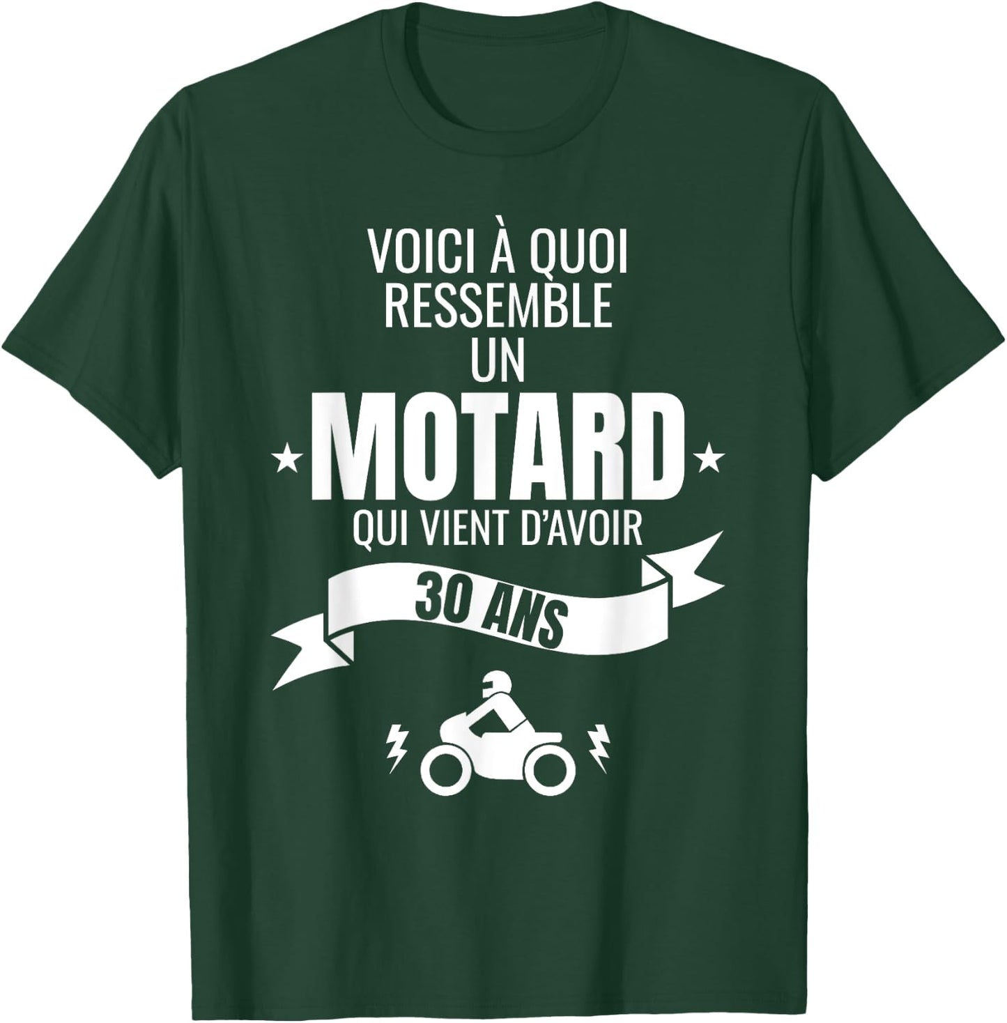 Gift for a biker humour man original 30 years T-Shirt - T-Shirt | Forest