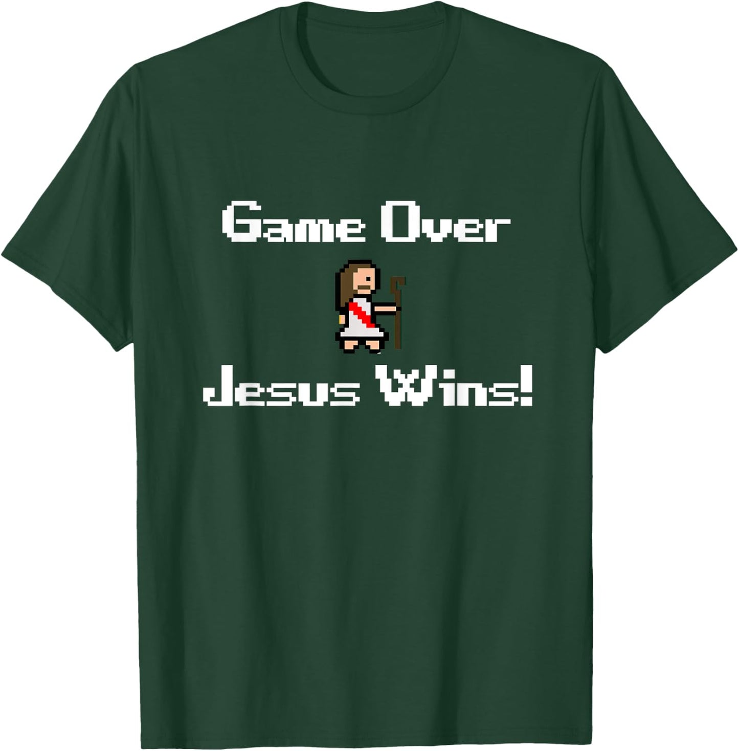 Funny Christian Game over Jesus wins, gaming, faith, bible T-Shirt - T-Shirt | Forest