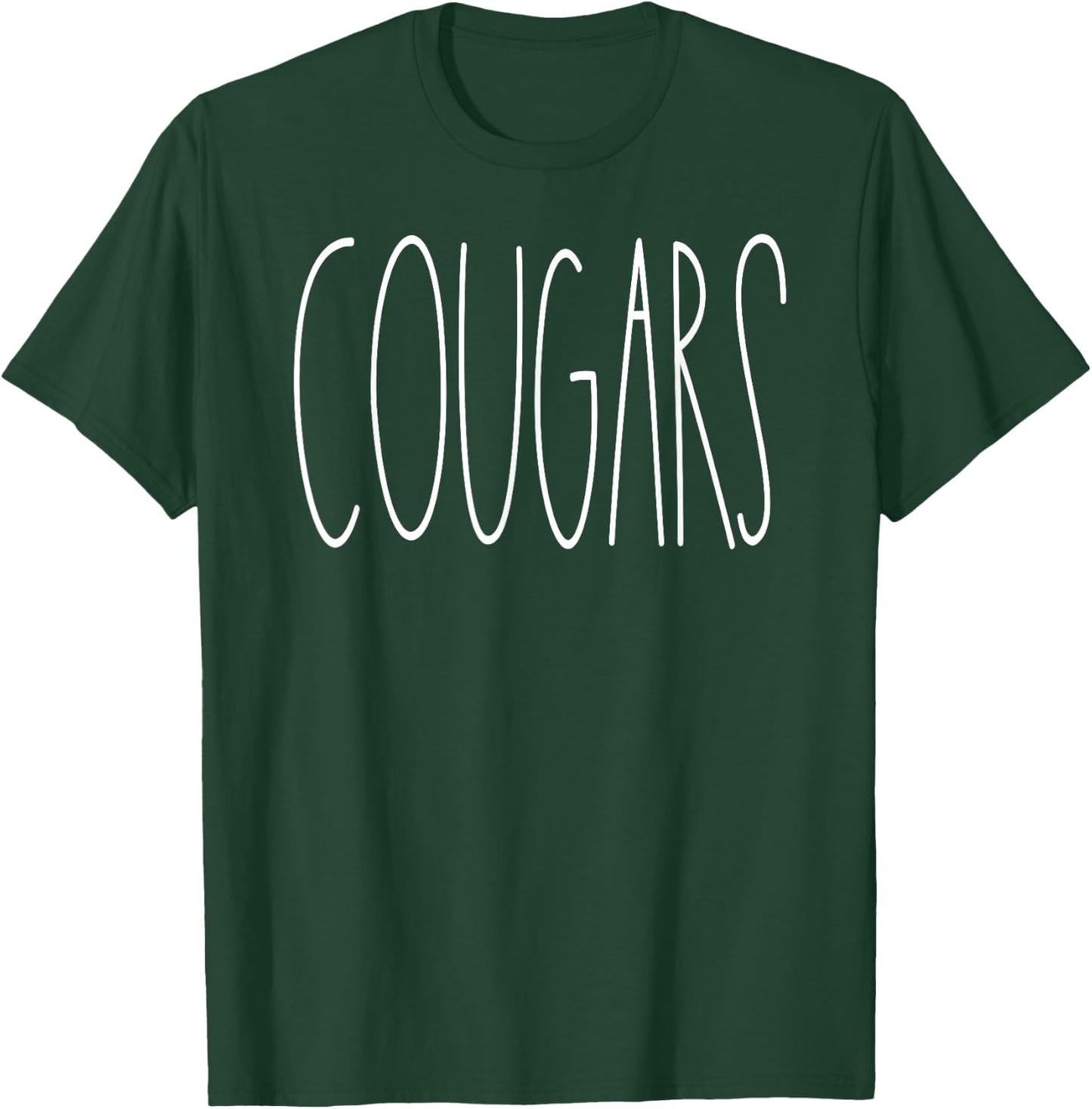 Cougars School Spirit Team Mascot Teacher Gift Women T-Shirt - T-Shirt | Forest