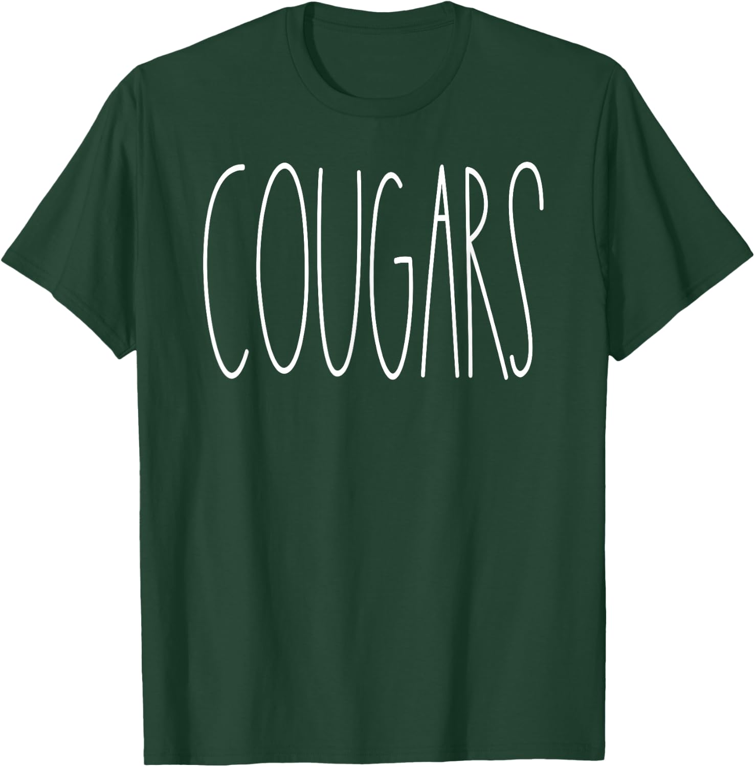 Cougars School Spirit Team Mascot Teacher Gift Women T-Shirt - T-Shirt | Forest