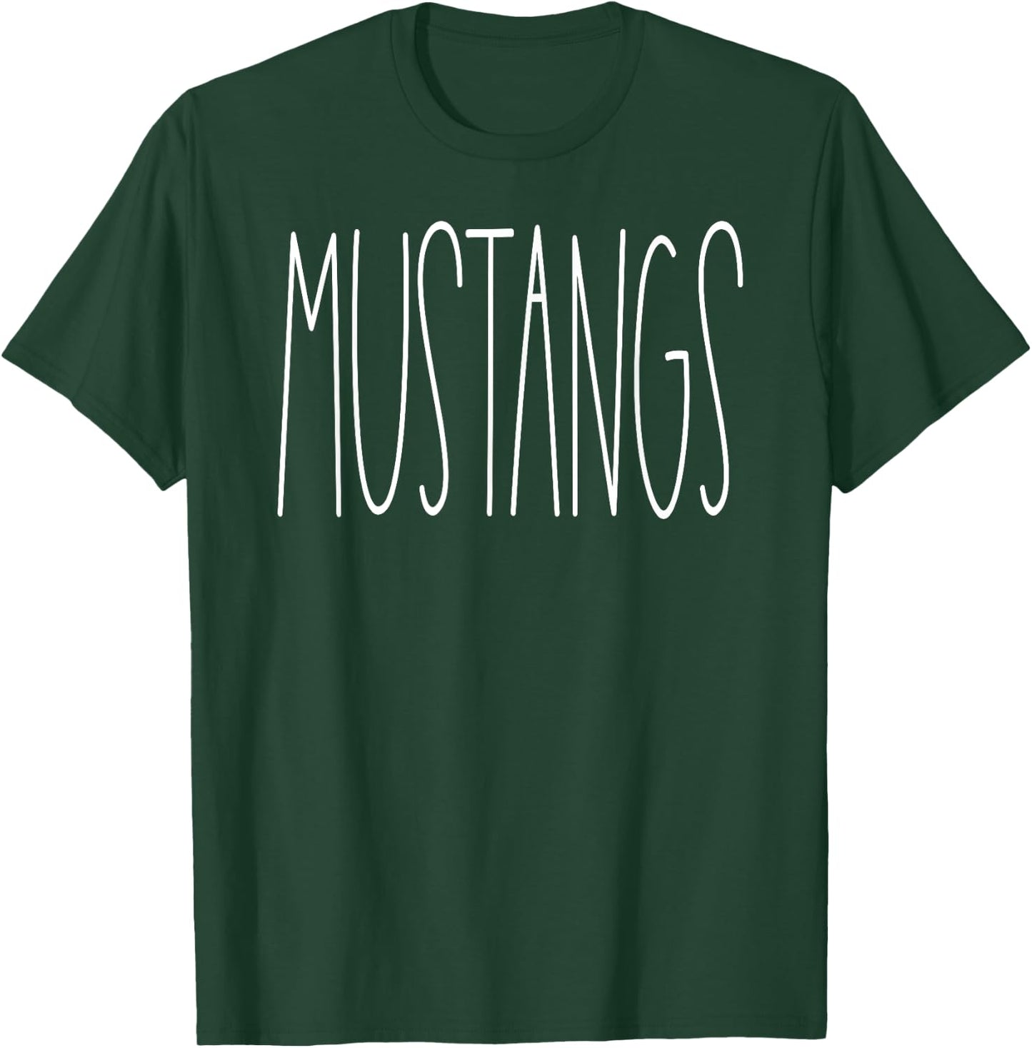 Mustangs School Spirit Team Mascot Teacher Gift Women T-Shirt - T-Shirt | Forest