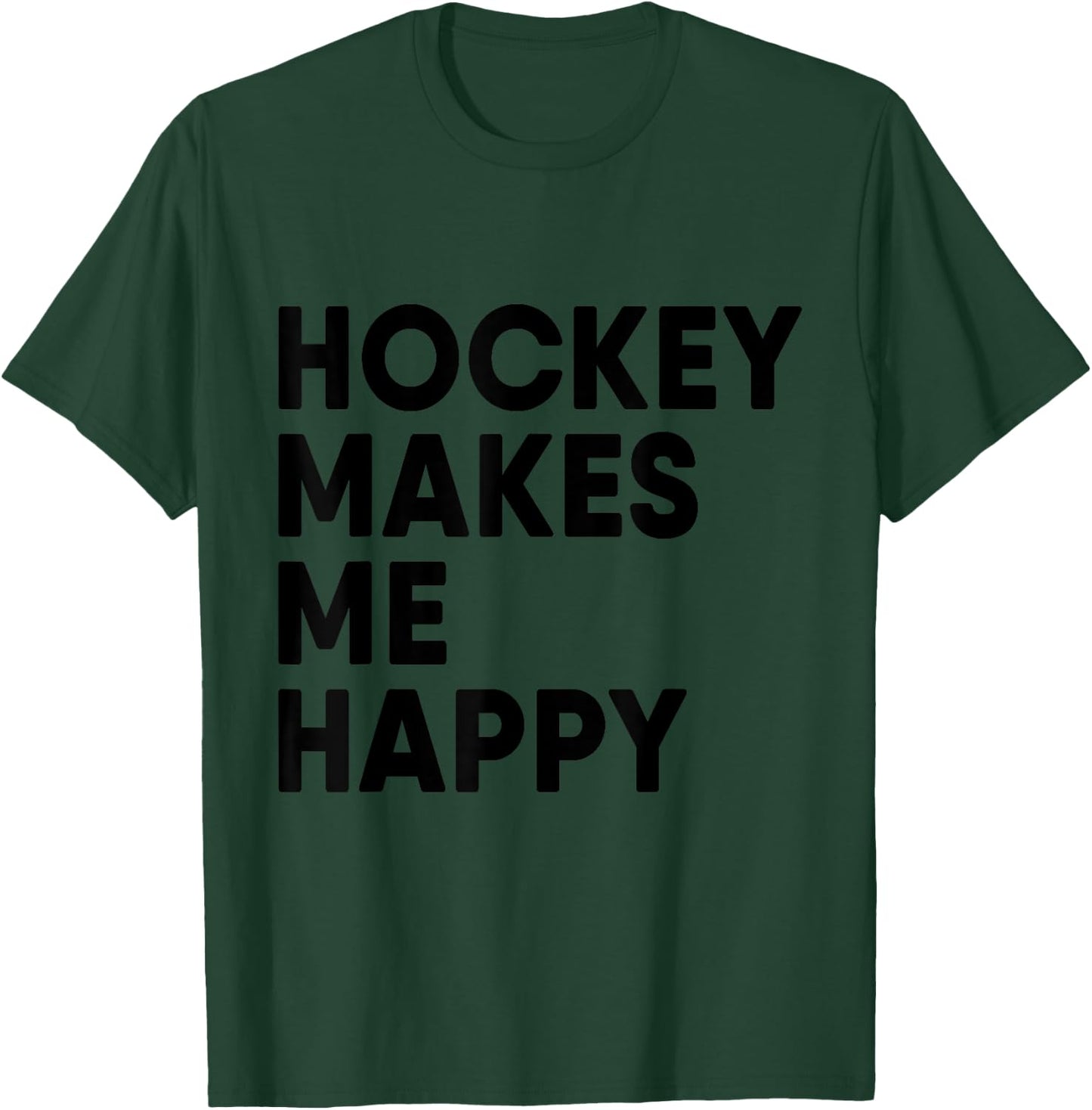 Hockey Makes Me Happy Ice Hockey Boy T-Shirt - T-Shirt | Forest