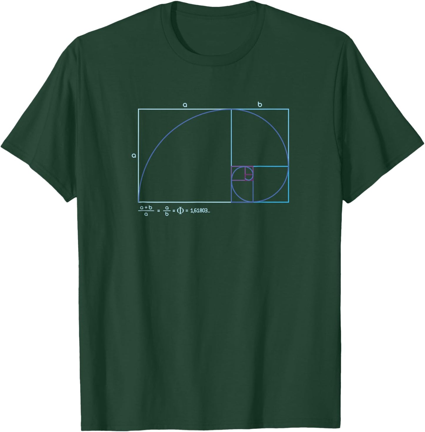 Fibonacci Golden Ratio T-Shirt - T-Shirt | Forest