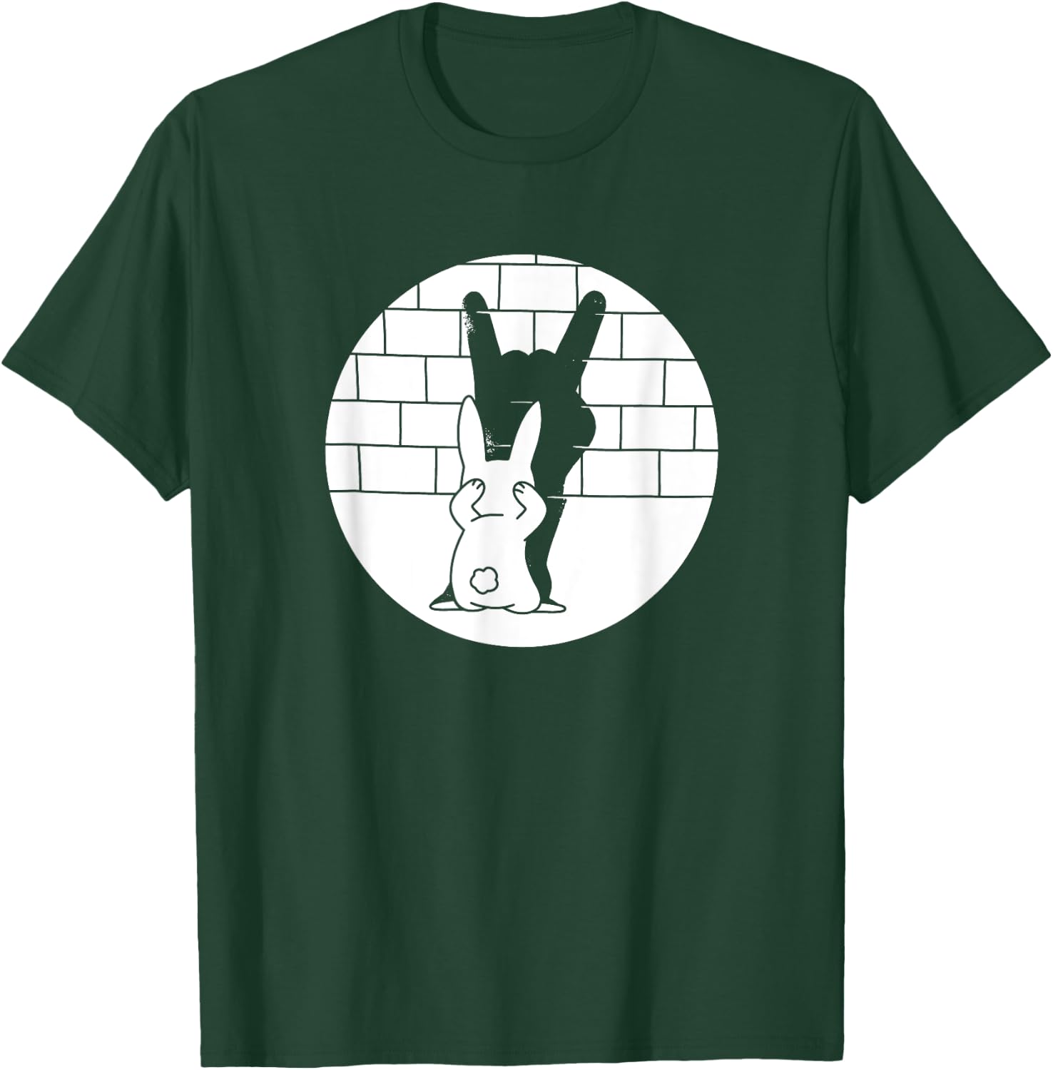 Funny Easter Bunny Heavy Metal Fan Rock Festival Rabbit , black T-Shirt - T-Shirt | Forest