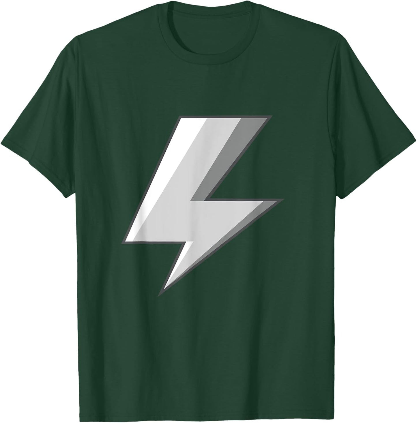 Lightning Bolt White Grey Easy Halloween Costume T-Shirt - T-Shirt | Forest