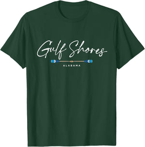 Gulf Shores Alabama Oars Graphic T-Shirt - T-Shirt | Forest