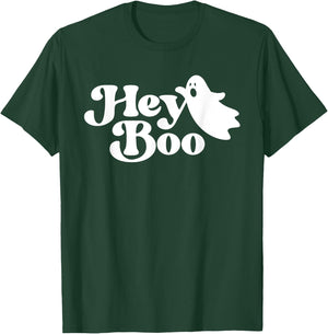 Hey Boo Funny Ghost Halloween Men Women Kids T-Shirt - T-Shirt | Forest