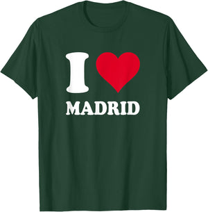 Red Heart I Love Madrid , Black, S T-Shirt - T-Shirt | Forest