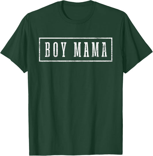 Boy Mama - Sleek Framed Design Mother's Day Boy Mama T-Shirt - T-Shirt | Forest