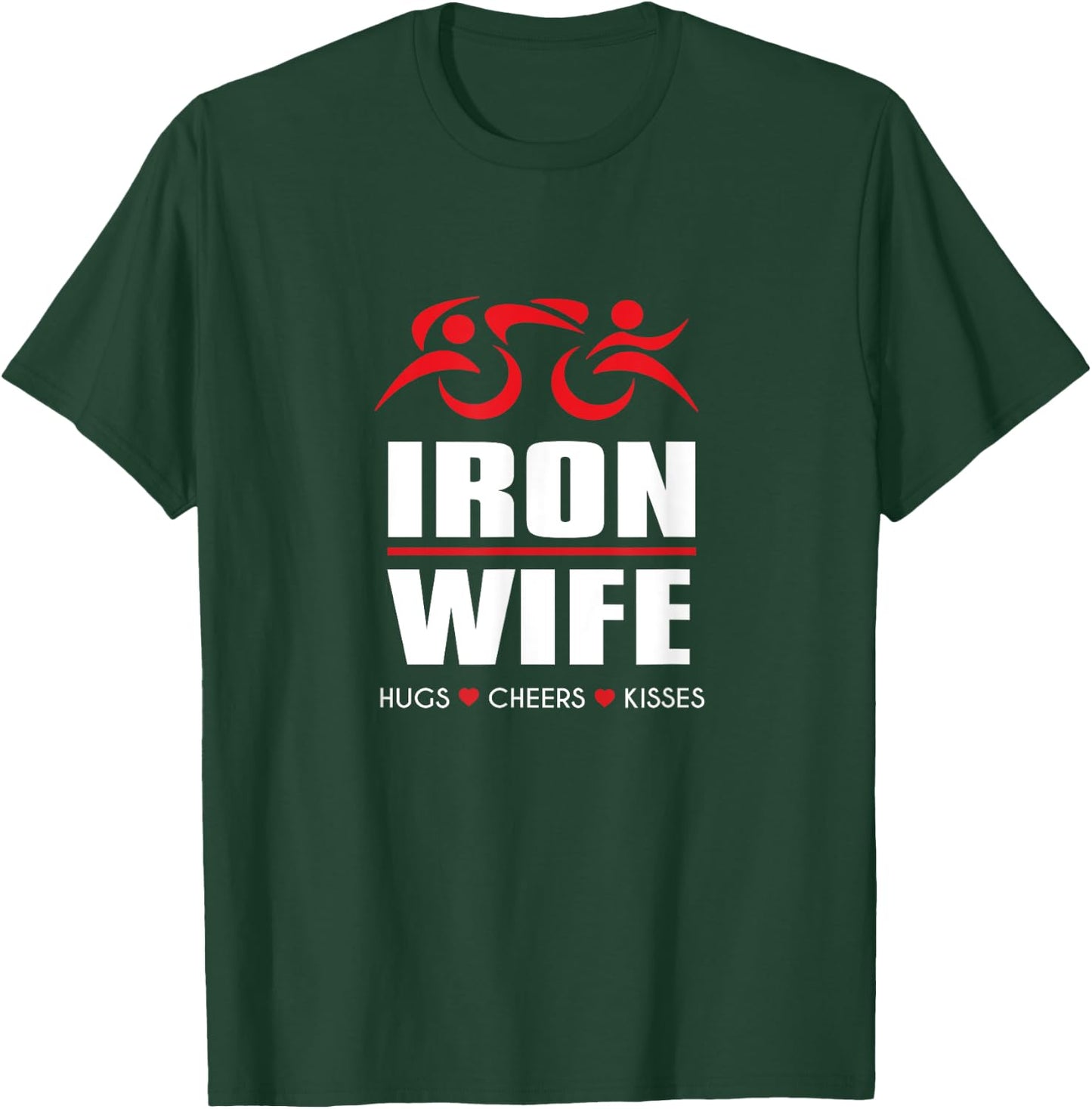 IRON Sherpa WIFE Tri Iron Triathlon - Haul Cheer Triathlete T-Shirt - T-Shirt | Forest