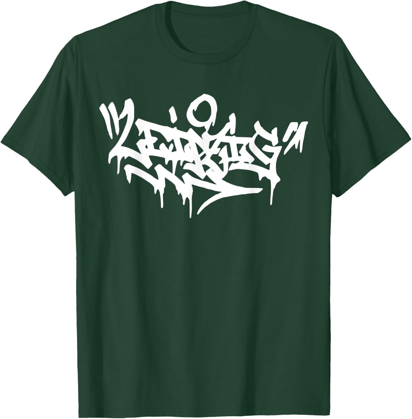 Leipzig City Graffiti Street Art Hand Style Hip Hop , black T-Shirt - T-Shirt | Forest