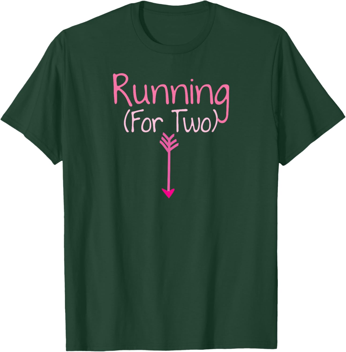 Running for Two | Cute for Moms Pregnancy T-Shirt - T-Shirt | Forest