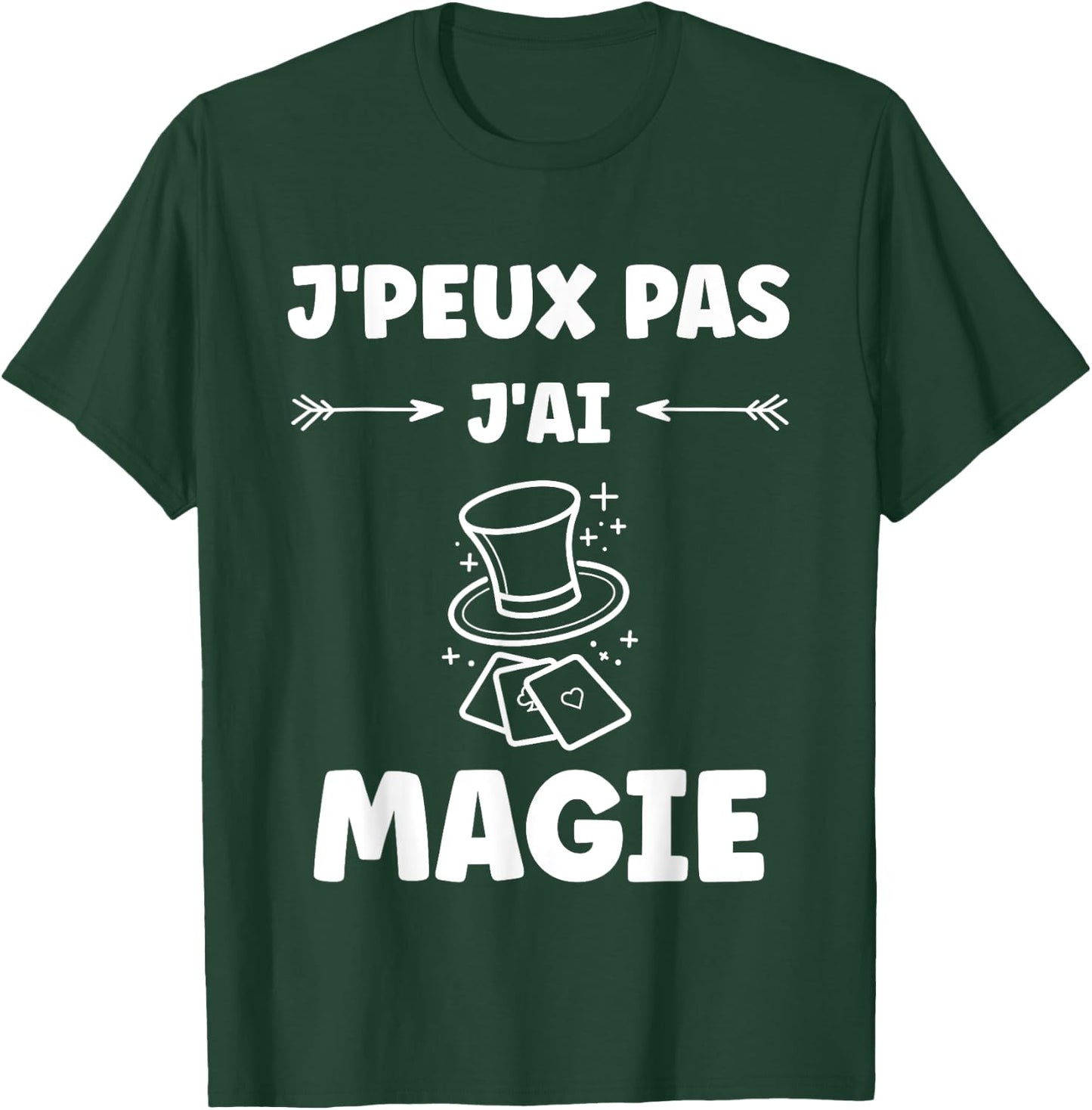 Humour Magicien minimalist magique j'peux pas j'ai Magie , Black, S T-Shirt - T-Shirt | Forest