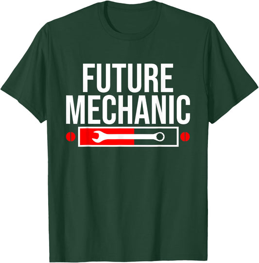 Future Mechanic In Progress Funny Auto Mechanic Humor Gift T-Shirt - T-Shirt | Forest