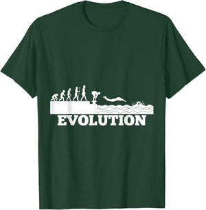Fun Evolution Swimming Pool Swim Sport Lover Gift T-Shirt - T-Shirt | Forest