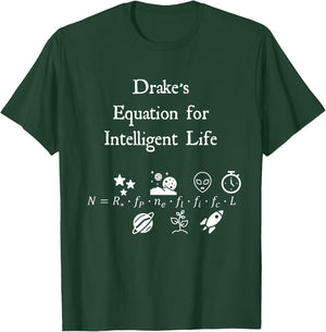 Nerdy Drake's Equation Space Science Physics Teacher Gift T-Shirt - T-Shirt | Forest
