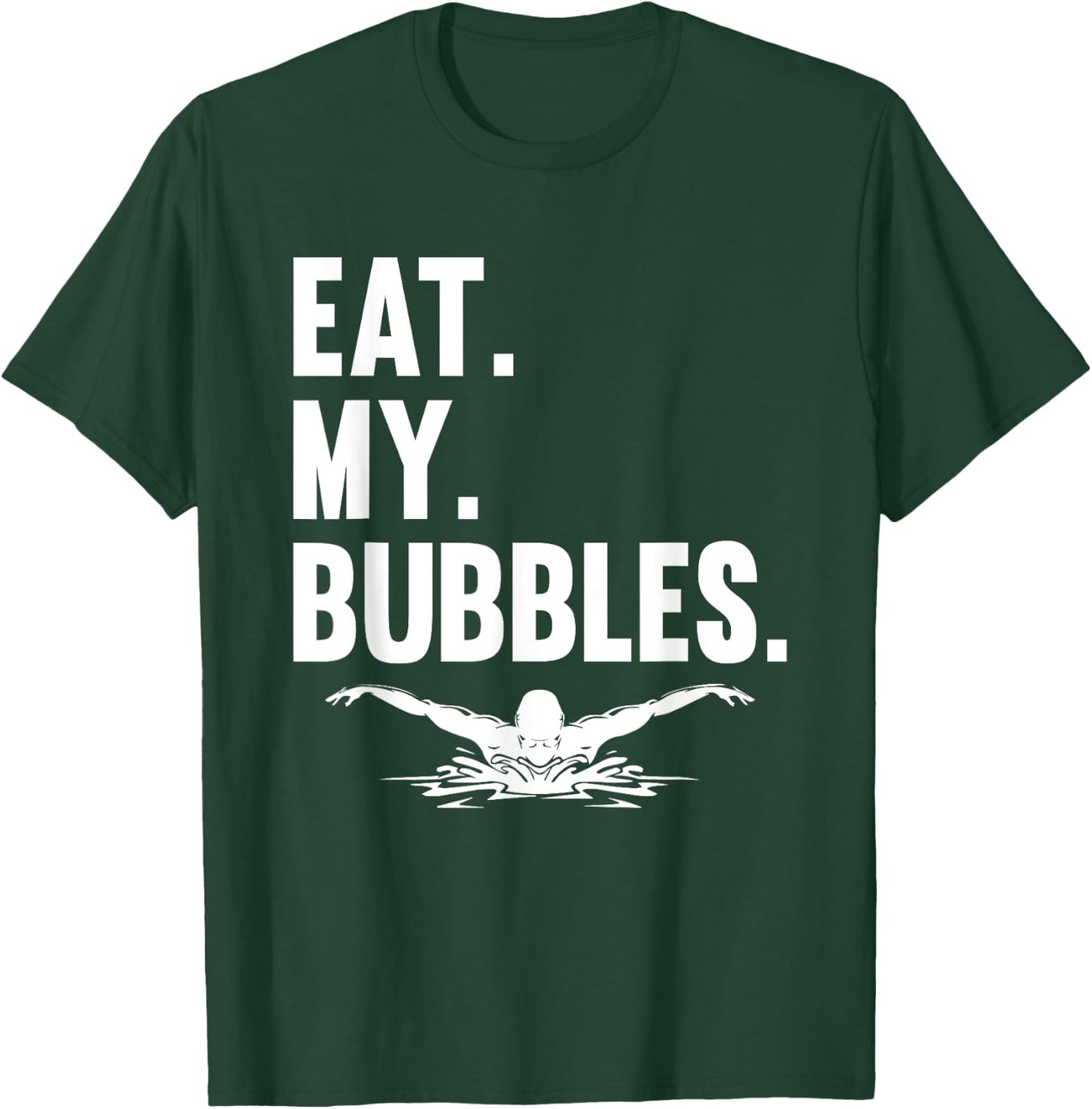 Swimming Swimming Sports Water Sports Bubbles Swimmer , black T-Shirt - T-Shirt | Forest