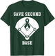 Breast Cancer Awareness - Save 2nd Base Pink Ribbon T-Shirt - T-Shirt | Forest
