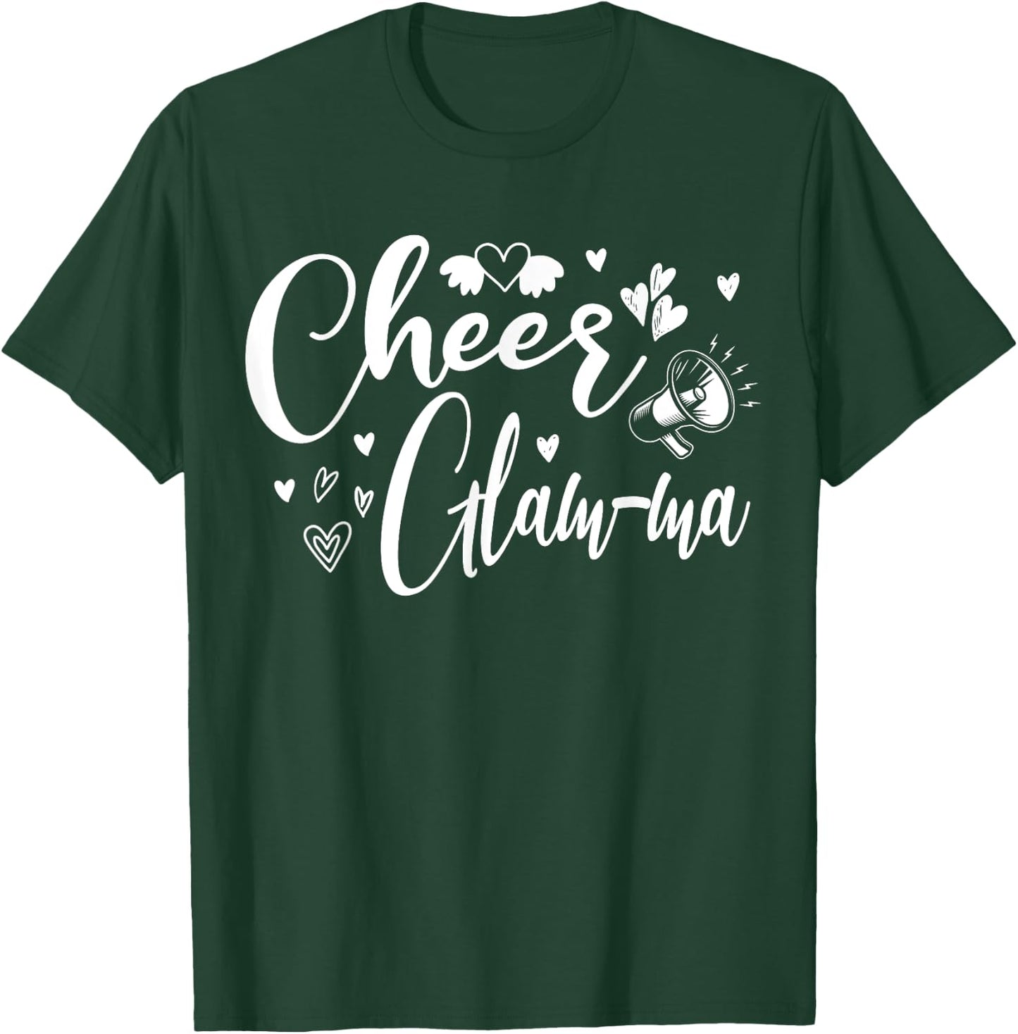 Funny Cheer Glam-ma Cheerleading Cool Mom Grandma Matching T-Shirt - T-Shirt | Forest