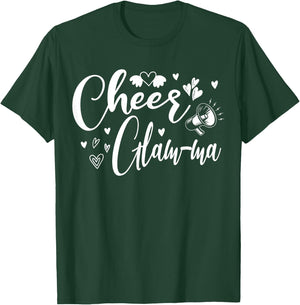 Funny Cheer Glam-ma Cheerleading Cool Mom Grandma Matching T-Shirt - T-Shirt | Forest