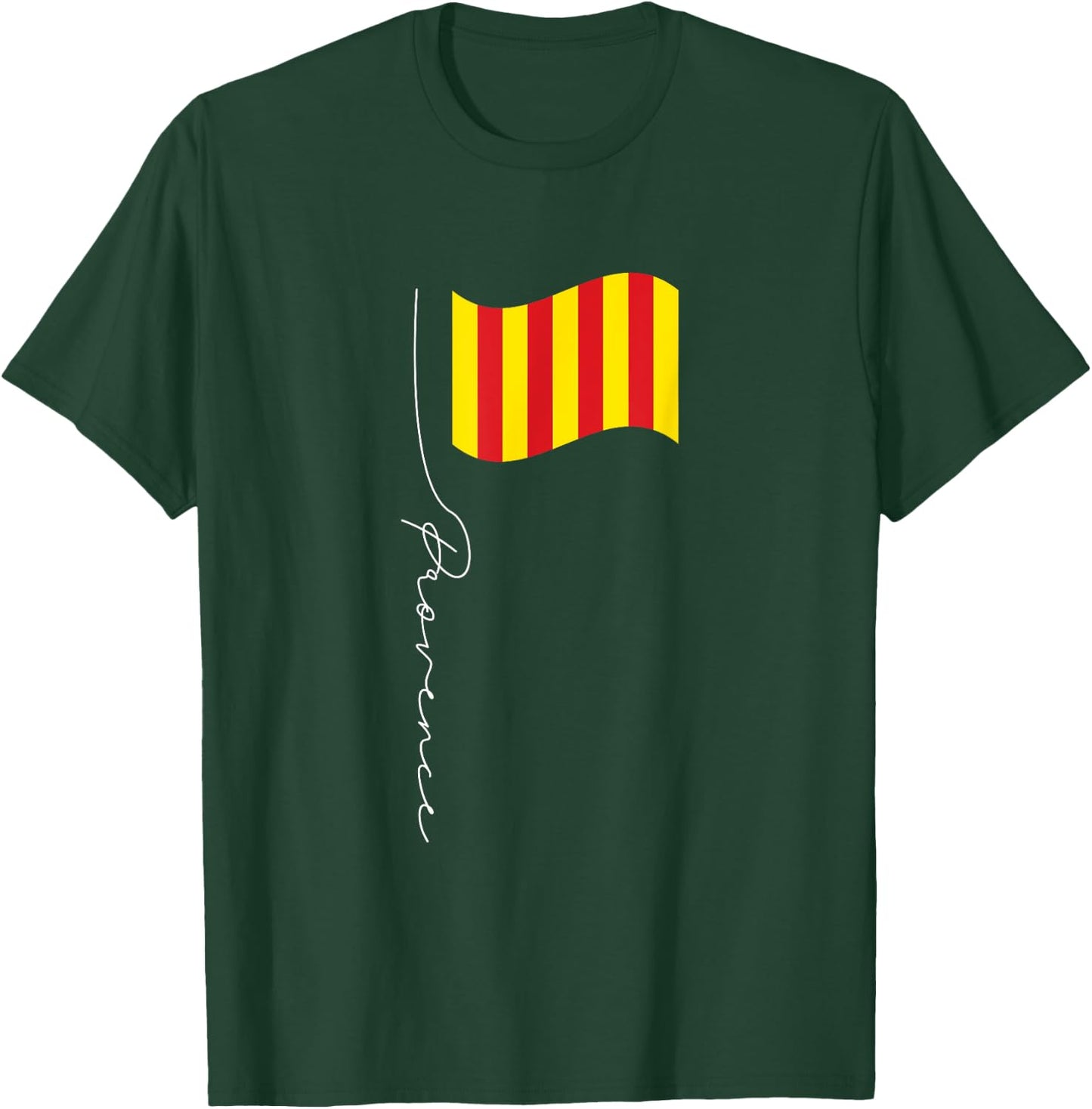 Provence Signature Flag Pole - Elegant France Regional Flag T-Shirt - T-Shirt | Forest
