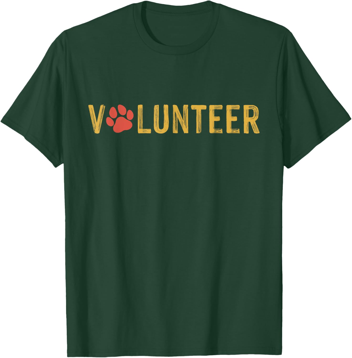 Animal Shelter Volunteer Veterinarian Dog Paw Animal Rescue T-Shirt - T-Shirt | Forest