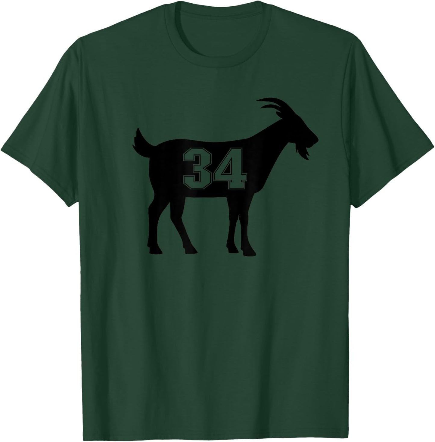 Goat 34 G.O.A.T. Number Thirty Four Goat T-Shirt - T-Shirt | Forest
