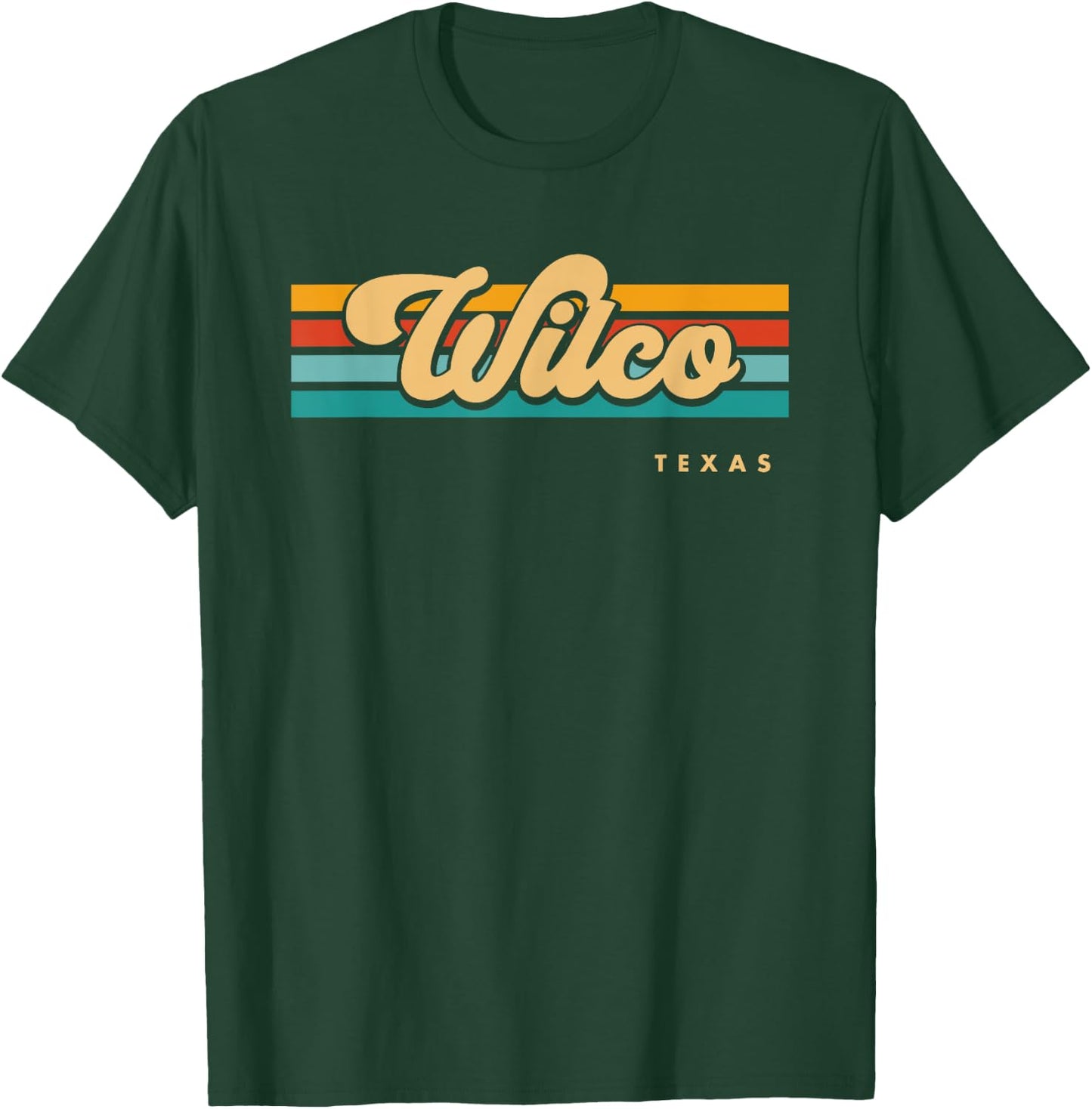Vintage Sunset Stripes Wilco, Texas T-Shirt - T-Shirt | Forest