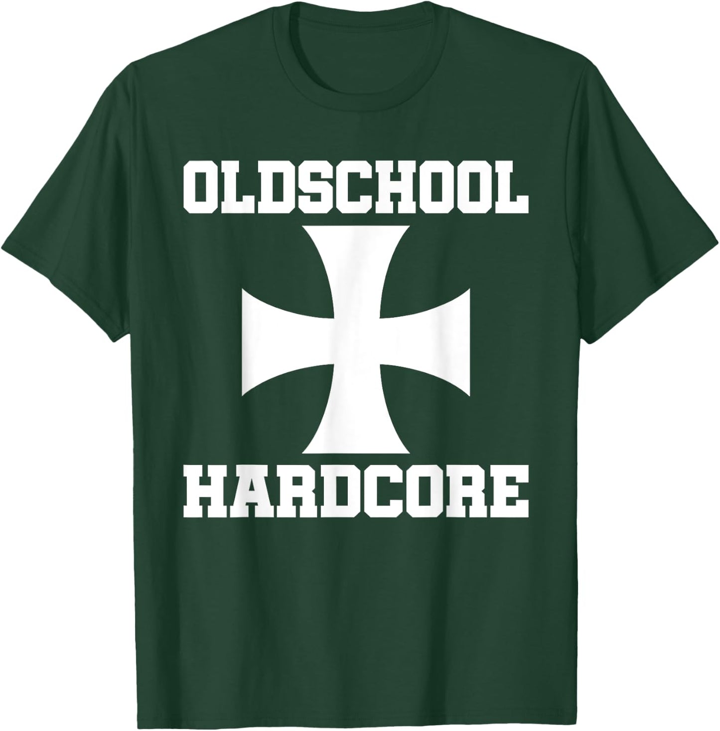 Hardcore Iron Cross Biker WWHC Oldschool T-Shirt - T-Shirt | Forest