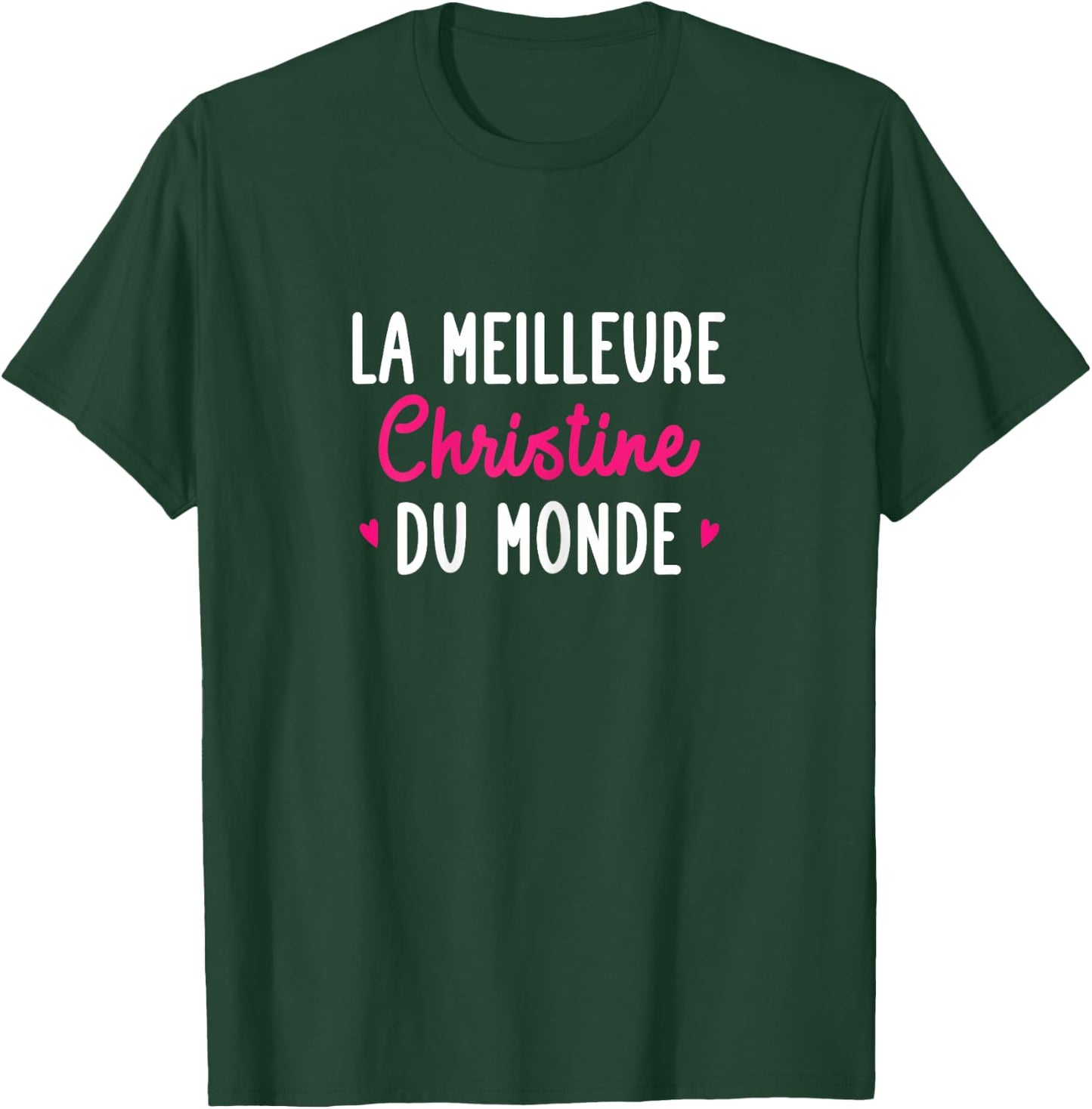 Personalised Gift Woman First Name Best Christine Humour , Black, Female X-Small T-Shirt - T-Shirt | Forest