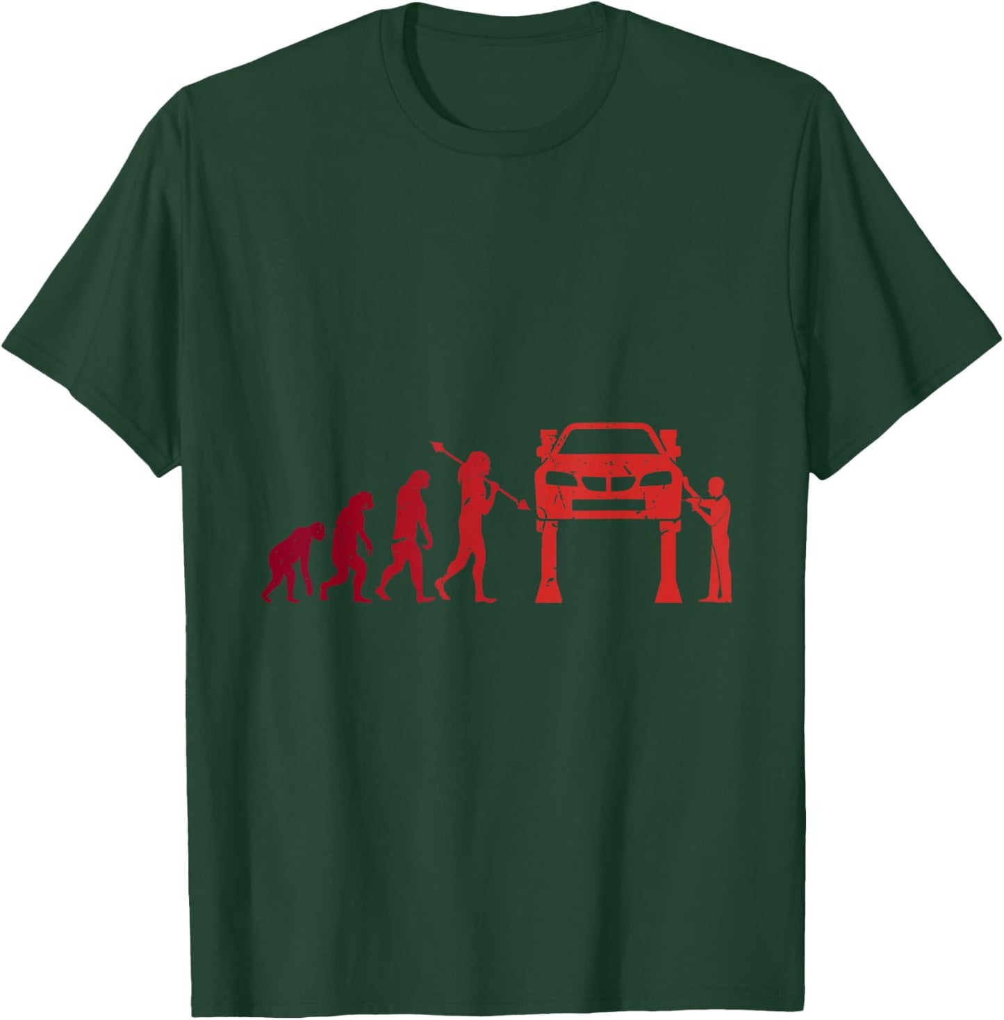 KFZ Mechaniker Evolution Werkstatt Automechaniker T-Shirt - T-Shirt | Forest