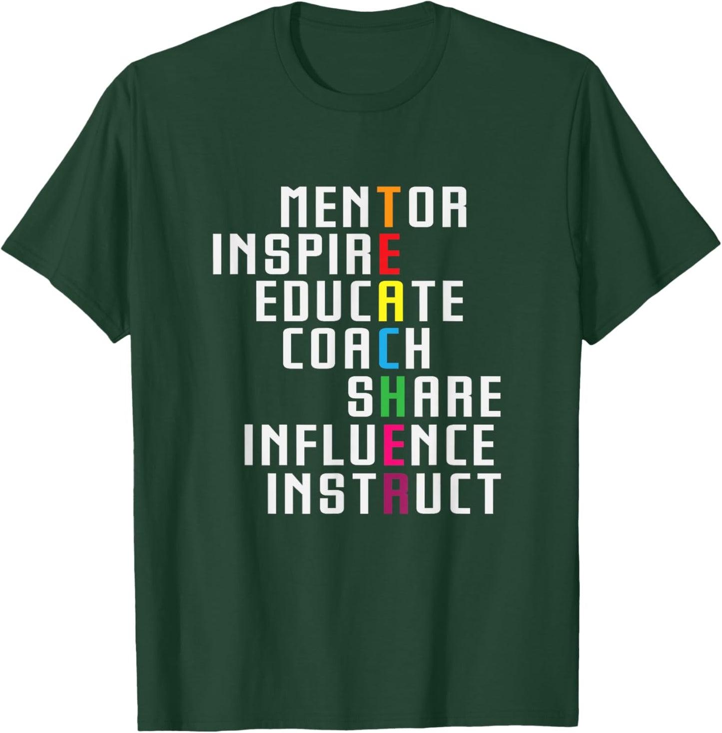 Teacher Inspirational Educator Favorite School Teacher Men Women Girls Kids T-Shirt - T-Shirt | Forest