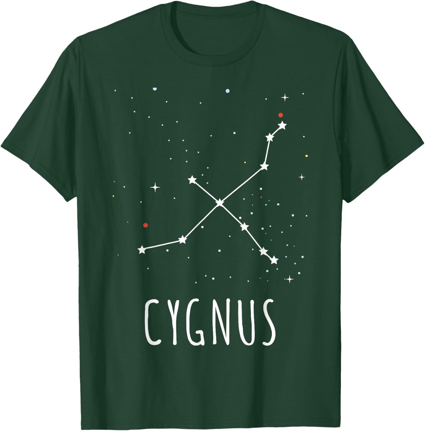 Cygnus Constellation Astronomy Stargazing Zodiac Sign T-Shirt - T-Shirt | Forest