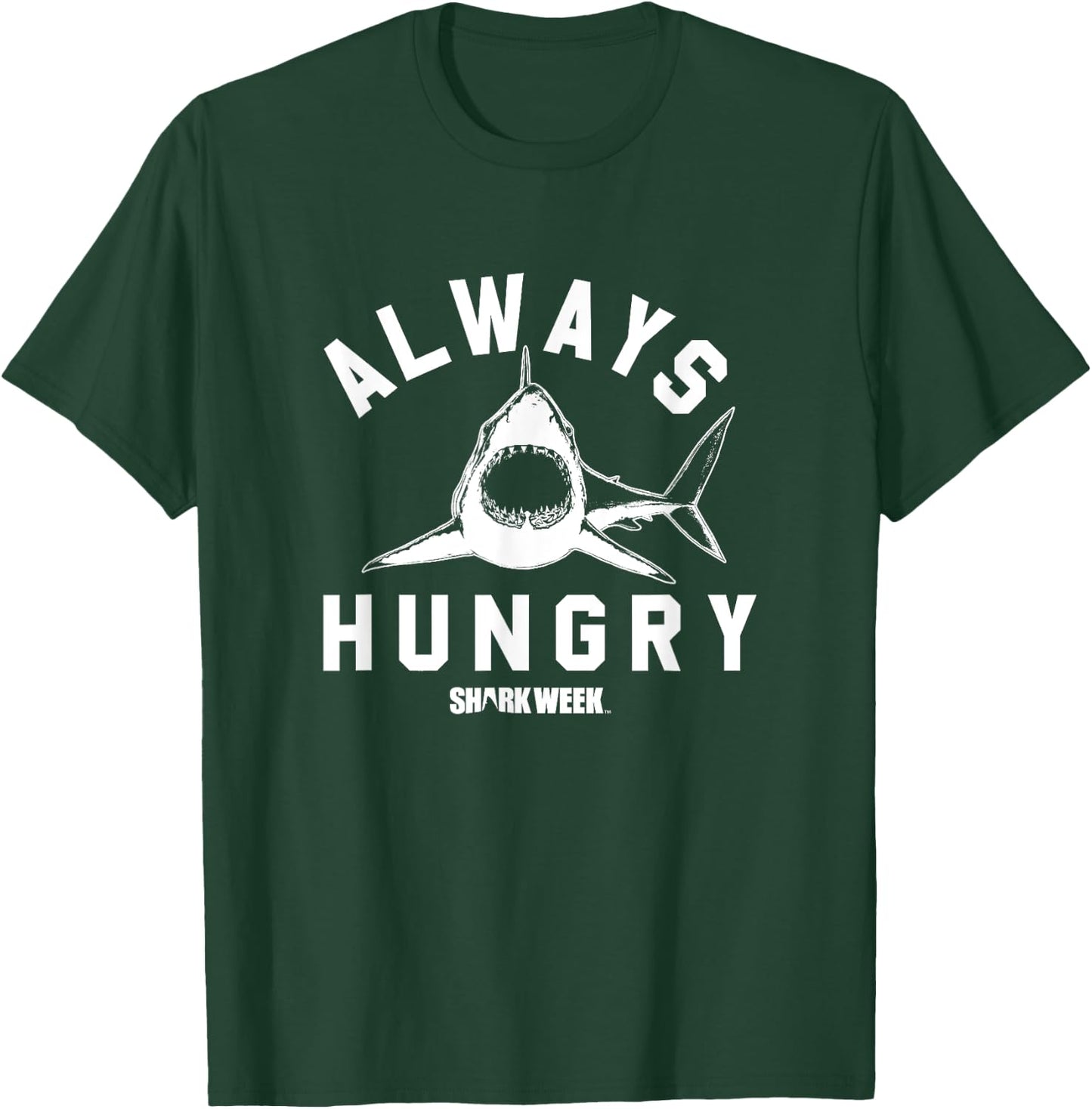 Shark Week Always Hungry Vintage Great White Bold Logo T-Shirt - T-Shirt | Forest