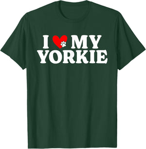 Yorkshire Terrier I love my Yorkie T-Shirt - T-Shirt | Forest